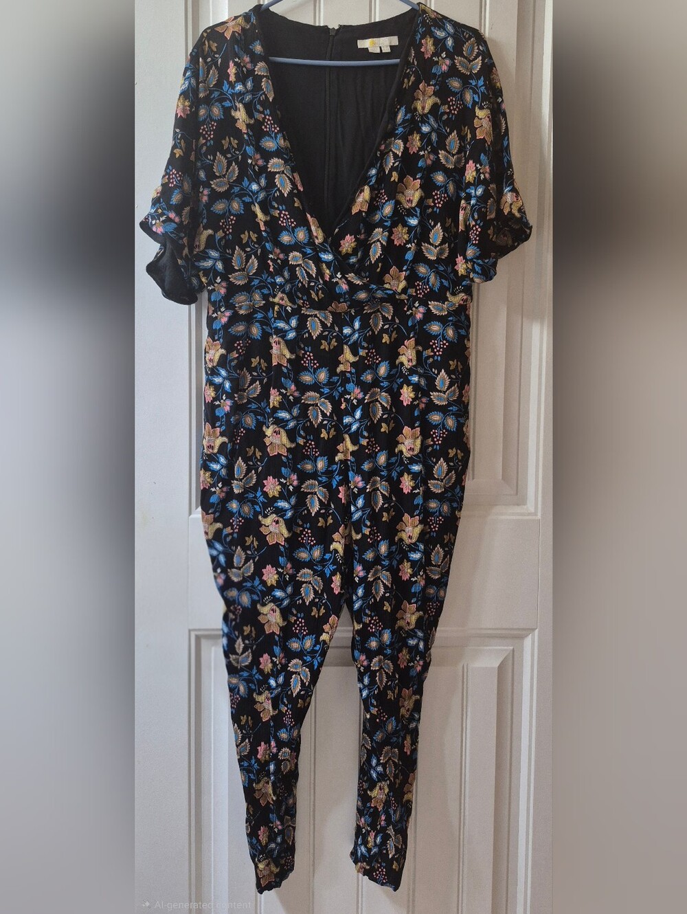 Womens Boden Floral Jumpsuit Size 12